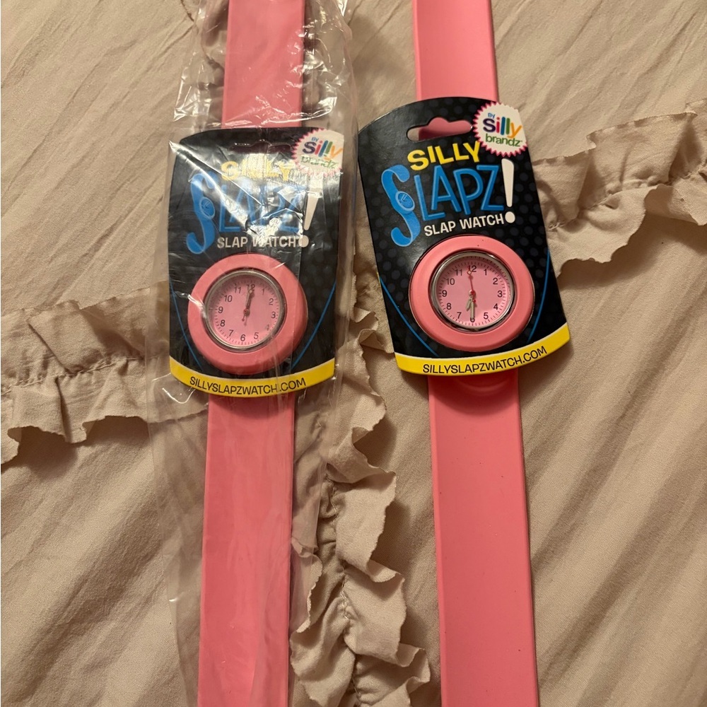 Silly Slapz Slap Kids Watch by Sillybrandz, 2 Pink OS NWT